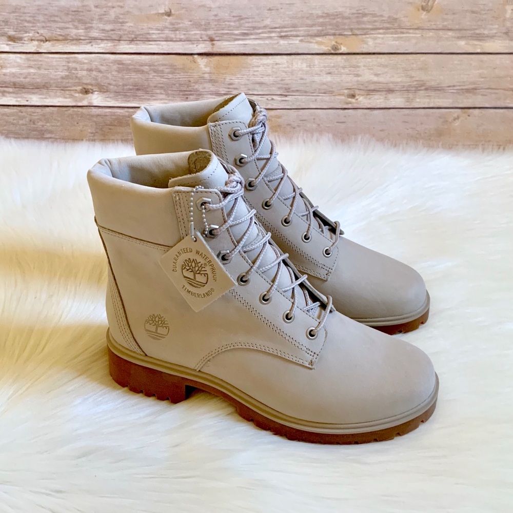Timberland Light Taupe Jayne 6” Waterproof Boots - Picture 4 of 8